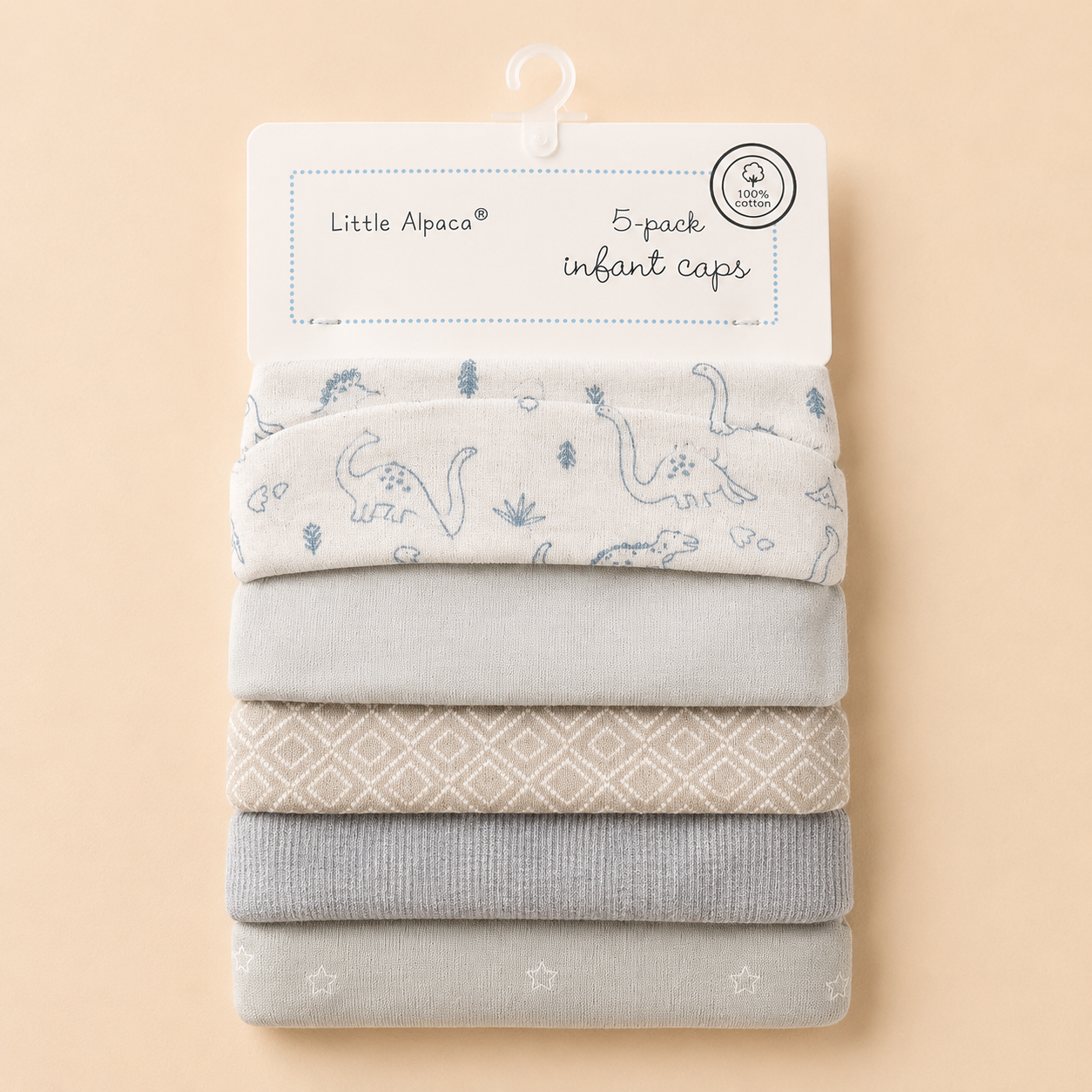 5pcs baby cap set 0-6 months