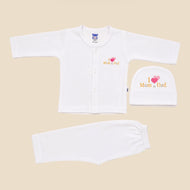 0-3 Months Baby Cotton Suit (3in1)
