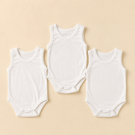 3Pcs sleeveless Cotton Bodysuit