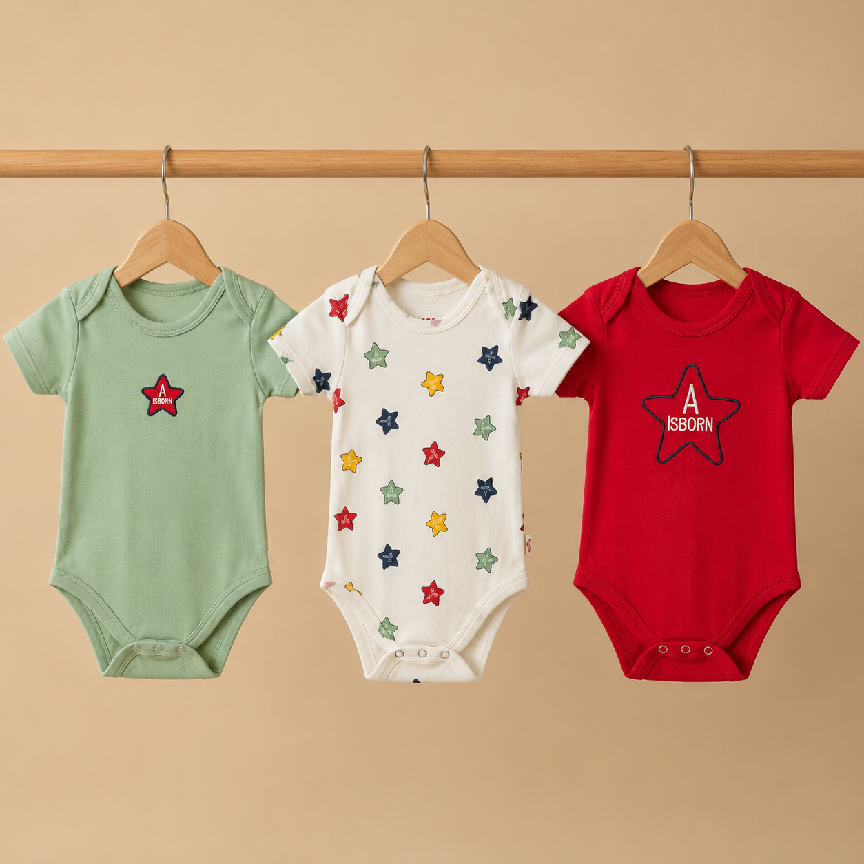 Pack of 3 Baby Half Sleeve BodySuit