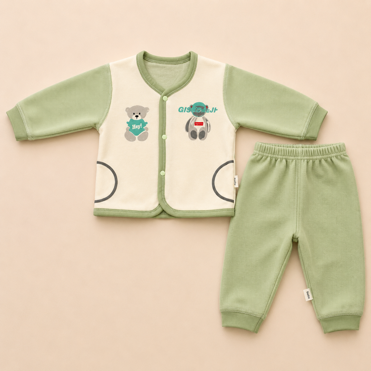 Winter fleece 0-6 months suit
