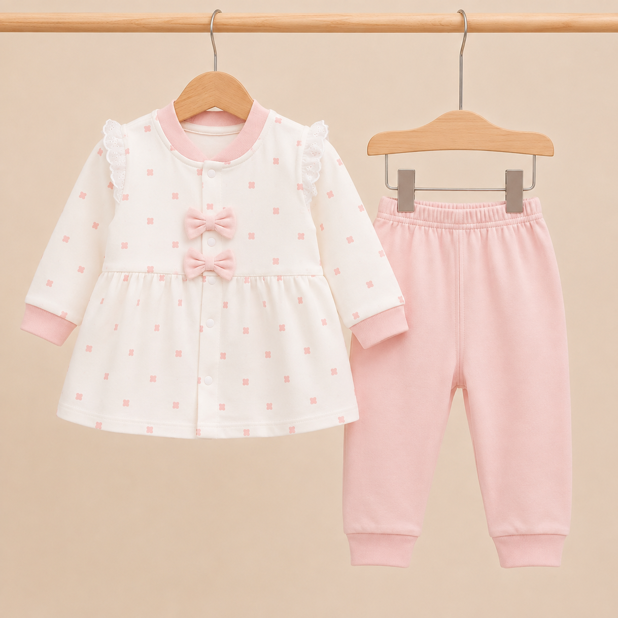 Baby Girls blended cotton suit