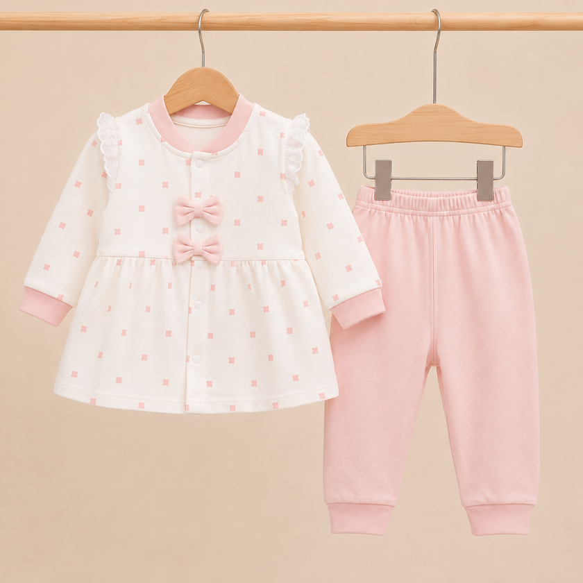 Baby Girls blended cotton suit