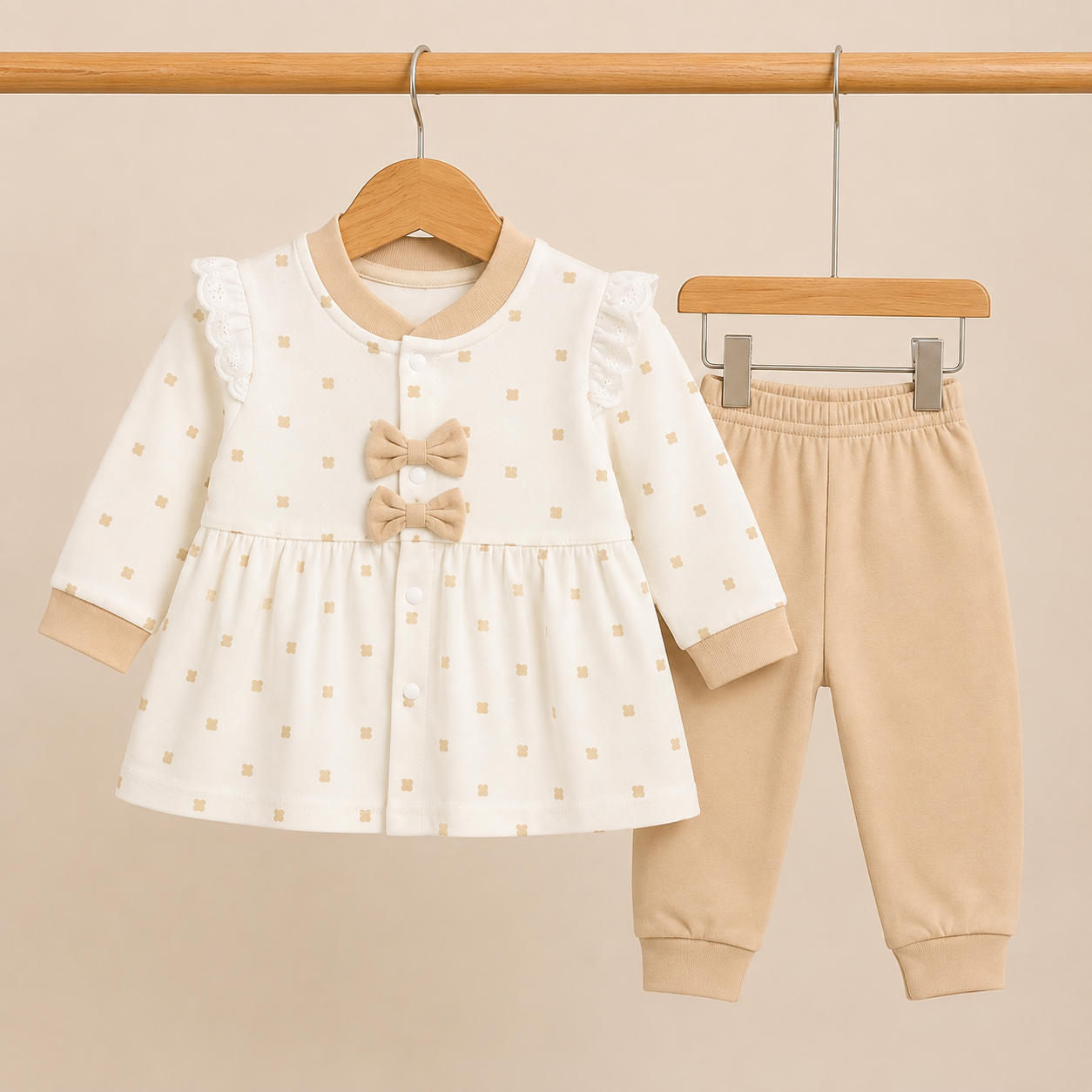 Baby Girls blended cotton suit