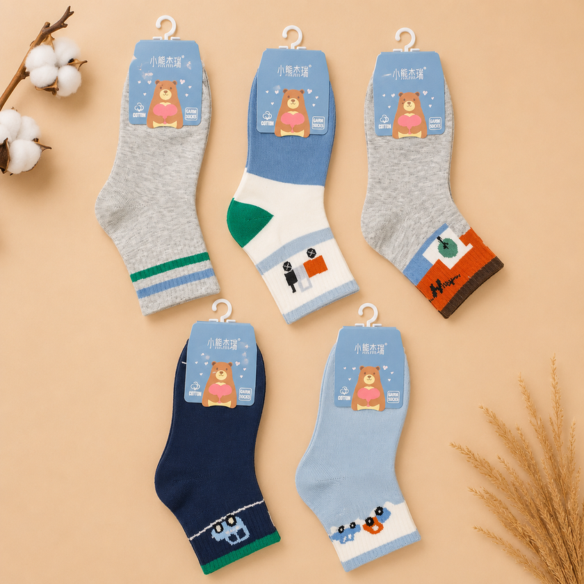 5pcs Pack cotton socks