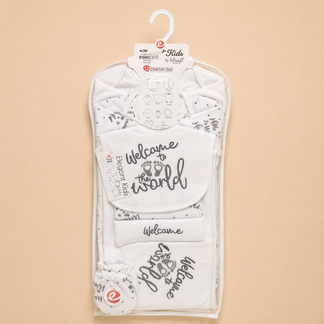 12 pcs Fleece welcome to world Starter set