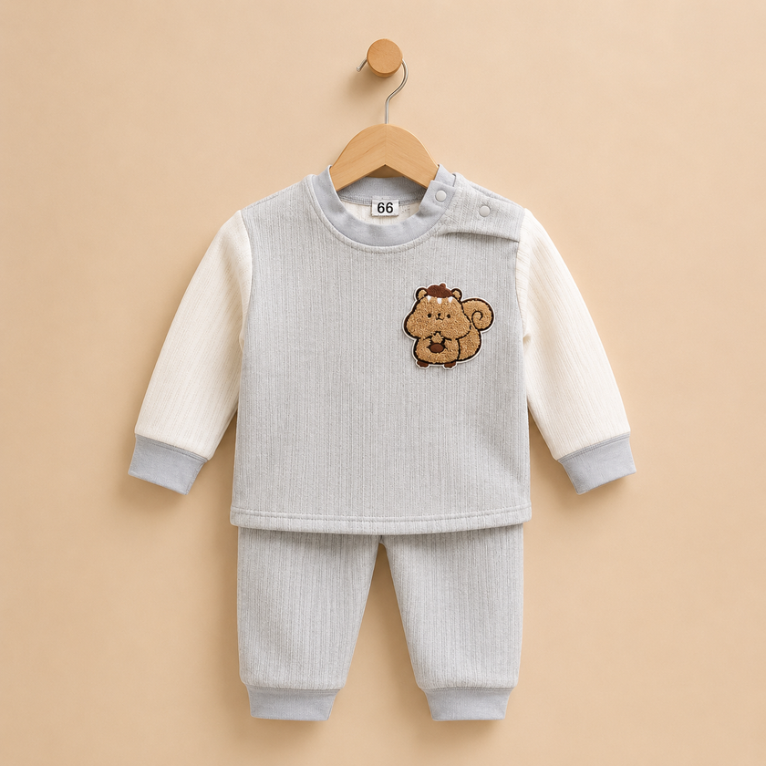 Baby winter fleece suit