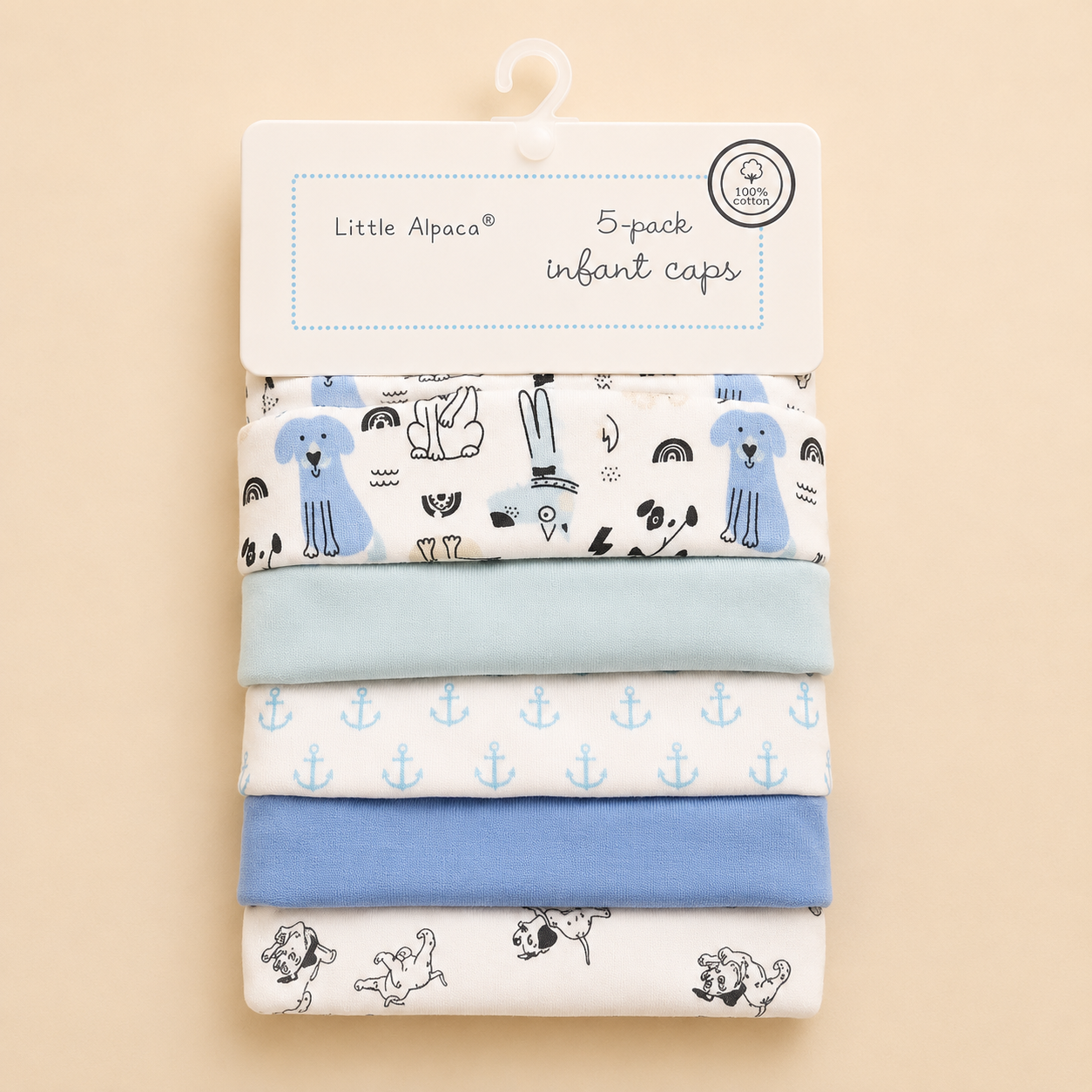 5pcs baby cap set 0-6 months