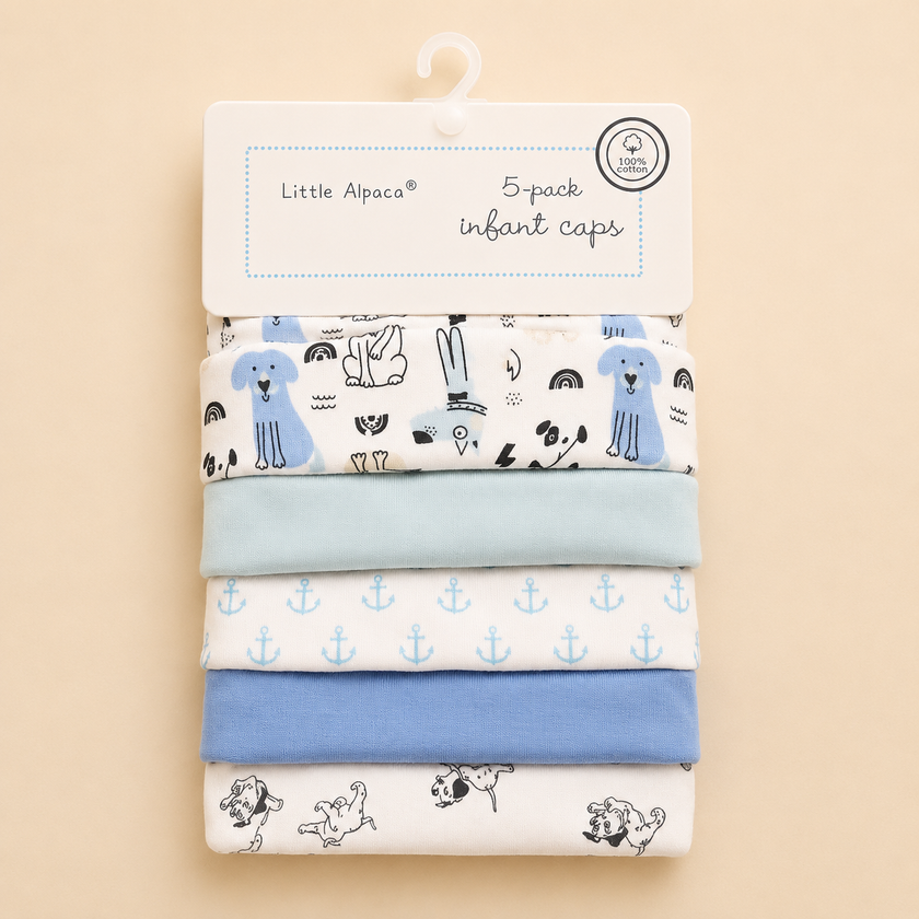 5pcs baby cap set 0-6 months