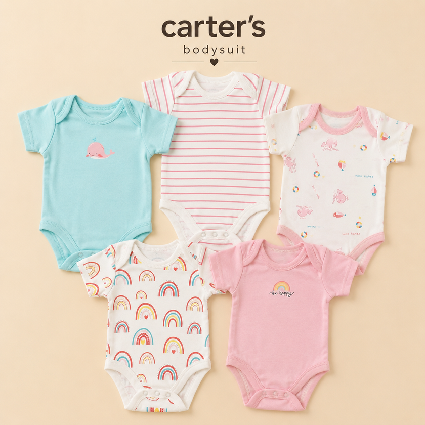 Carters Cotton Bodysuit 5 pcs