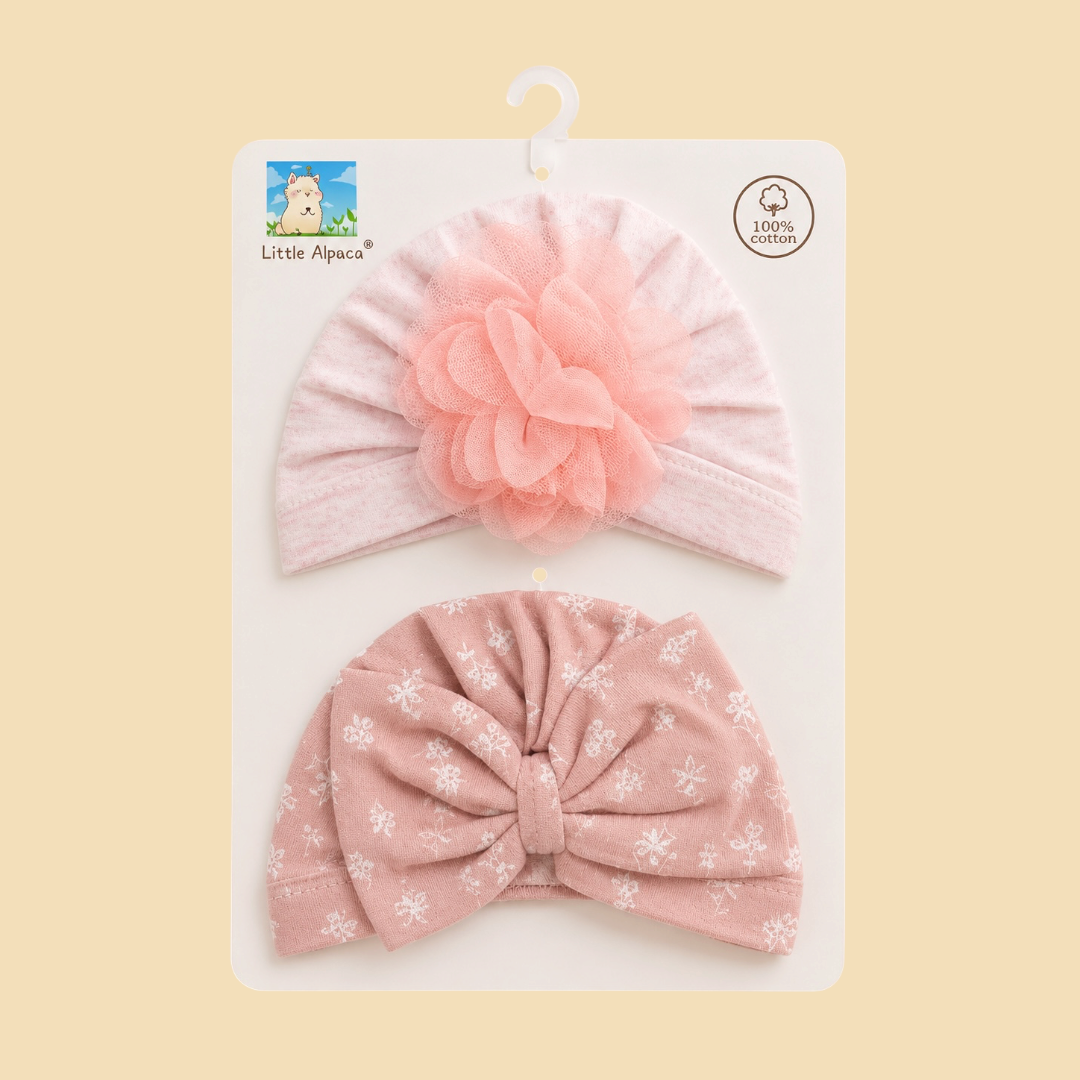 Baby Girl Turban Cap (pack of 2)