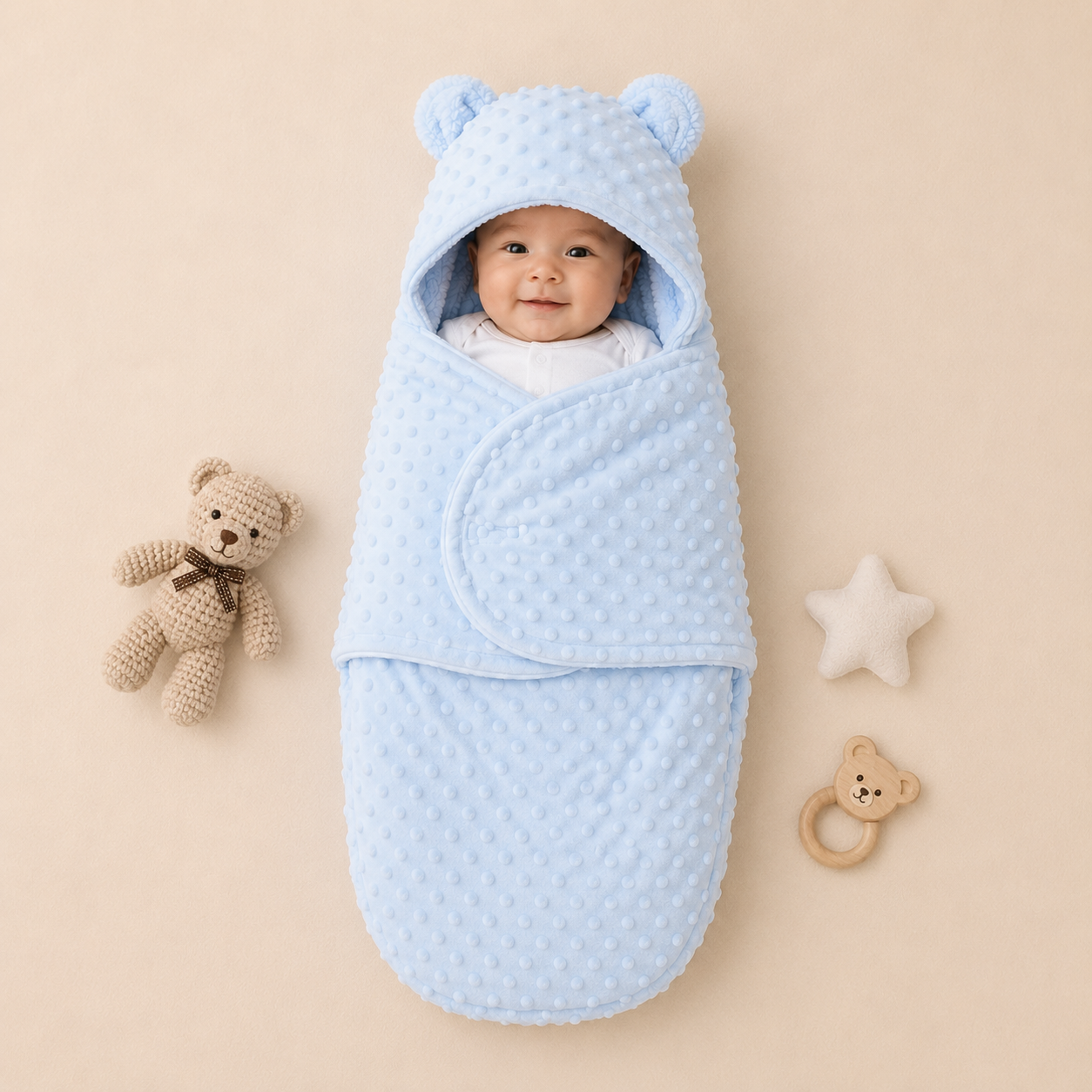 Baby Boy Imported Fleece Swaddle