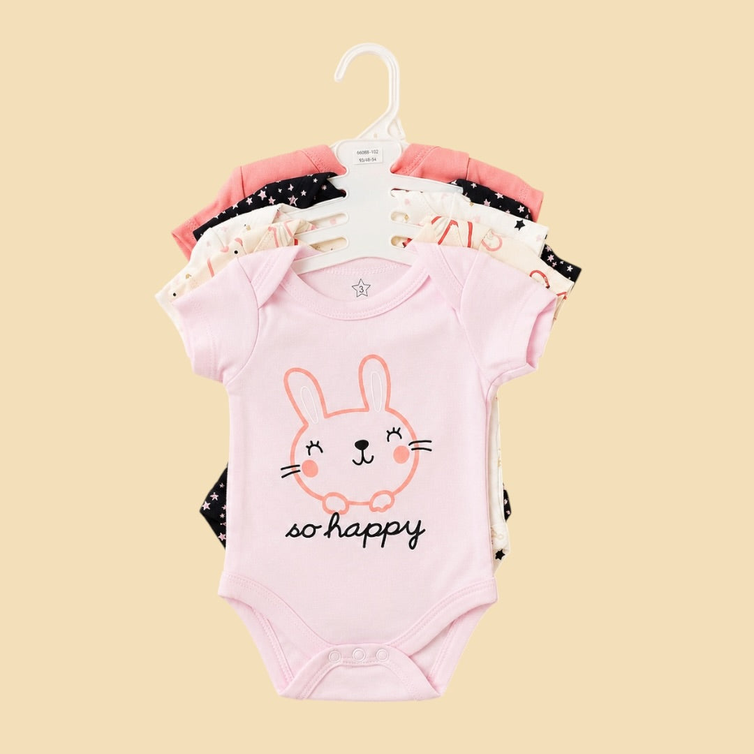 (0-3Month)5 pcs imported thai bodysuit