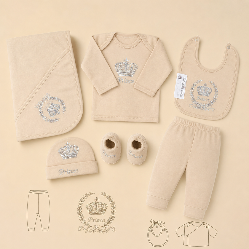 Baby 7 pcs Winter Starter Set ( prince / princess)
