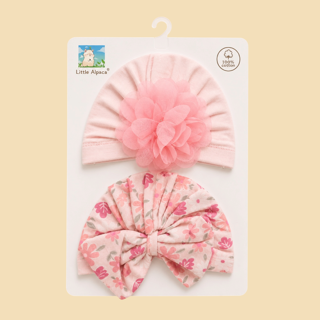 Baby Girl Turban Cap (pack of 2)