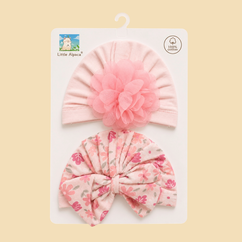 Baby Girl Turban Cap (pack of 2)
