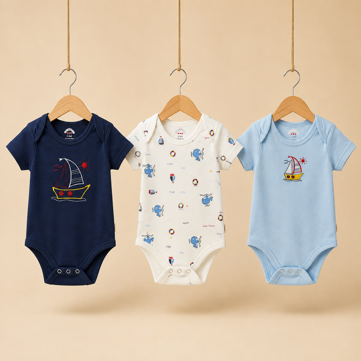 Half Sleeve Cotton Baby Bodysuit