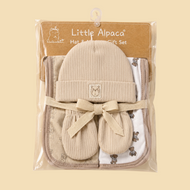 Baby Hat, Mitten and 2 burp clothes Gift set