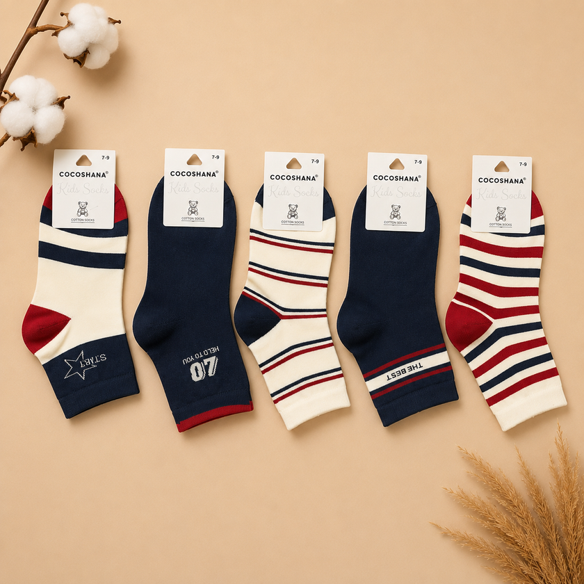 5 pcs pack Cotton socks