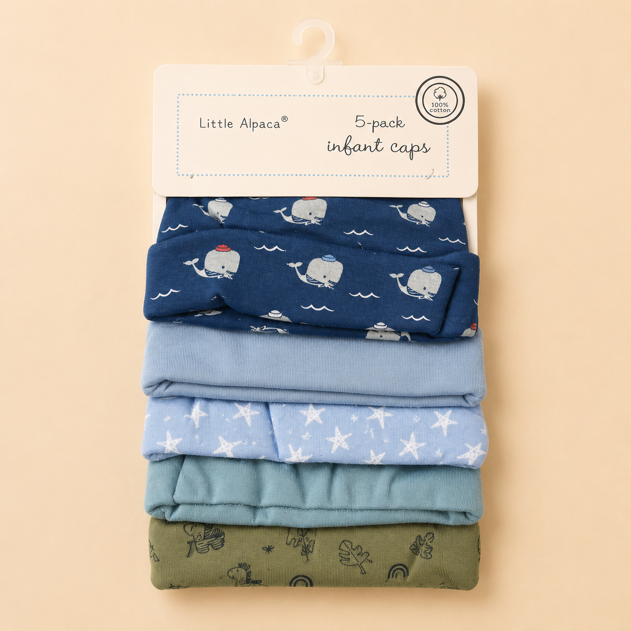 5pcs baby cap set 0-6 months