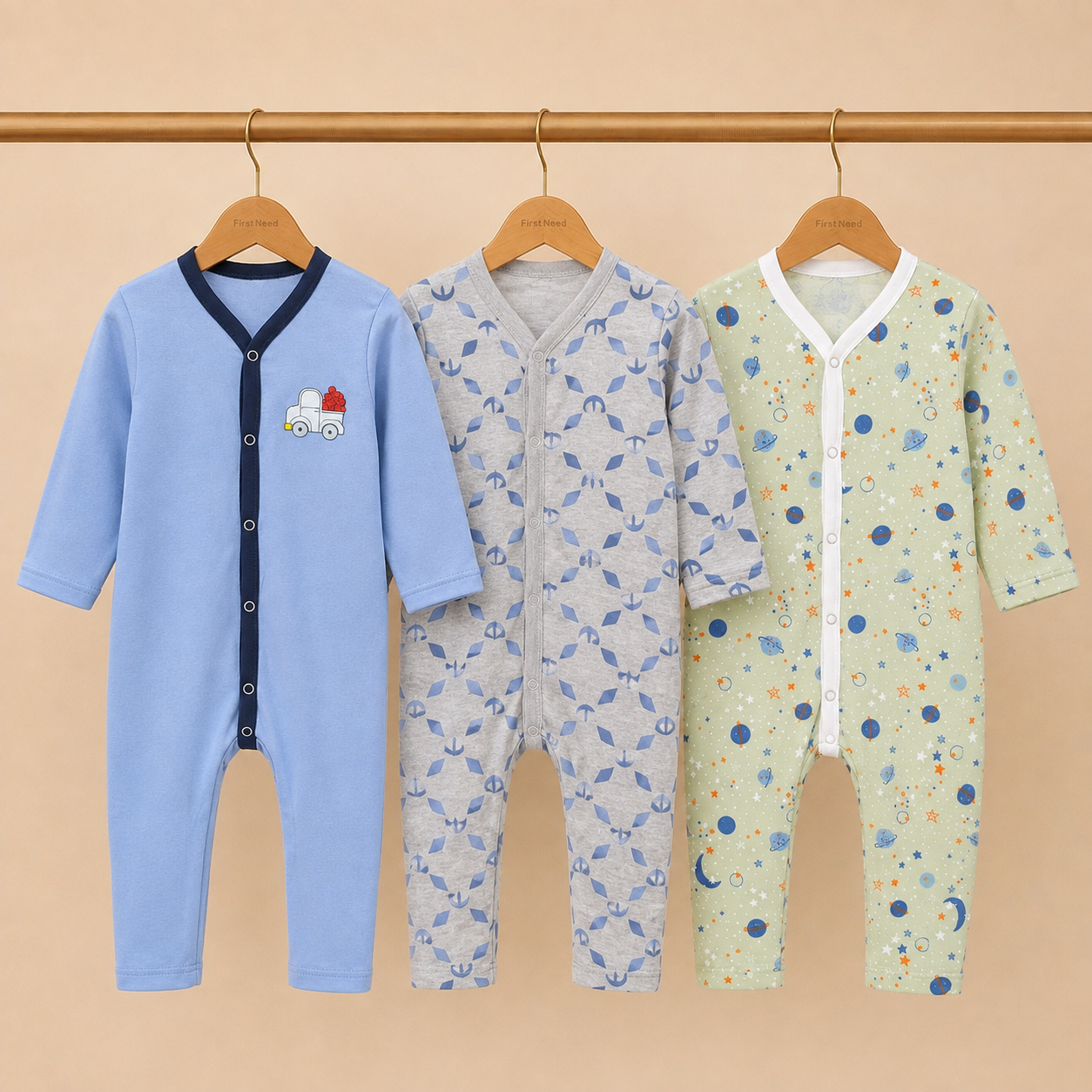 Baby cotton romper