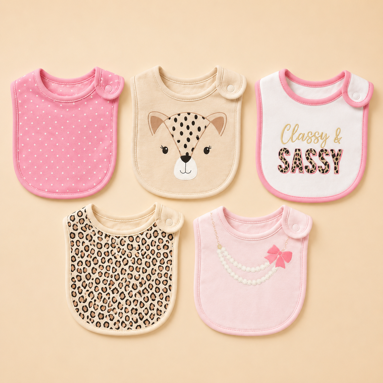 5 pcs baby Bib Set