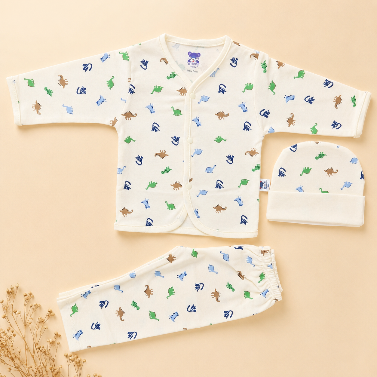 0-3 Months Baby cotton suit 3in1