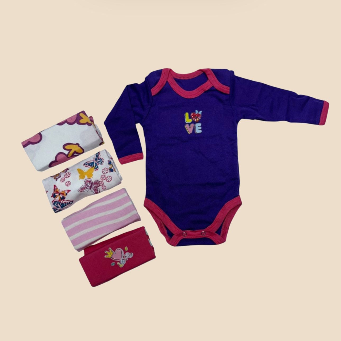 Kids' Colorful Body Suits - Pack of 5