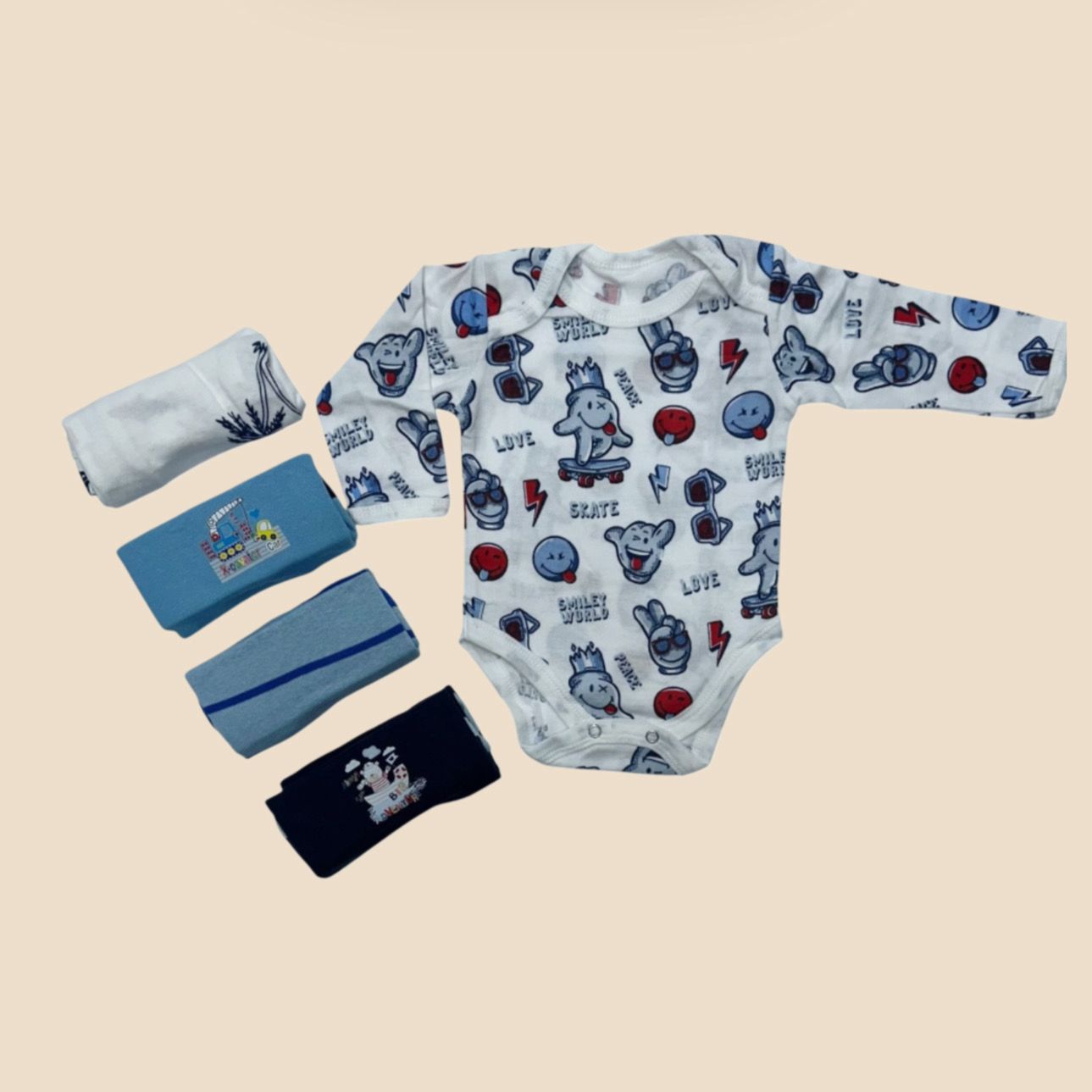 Kids' Colorful Body Suits - Pack of 5