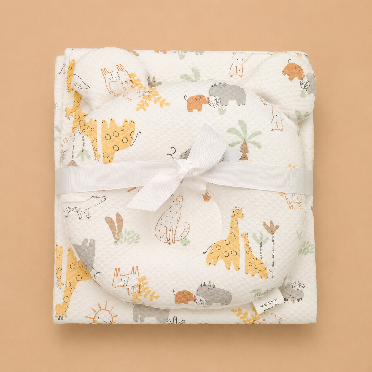 Baby colorful wrapping sheets with pillow (76×91cm)