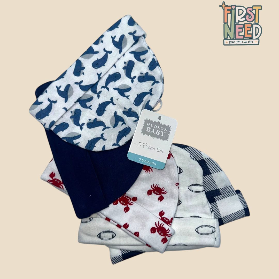Hudson Baby Cotton Cap ( pack of 5 )