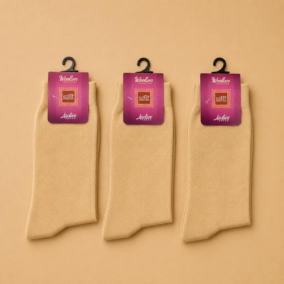 Ladies Woolen Socks (pack of 3)