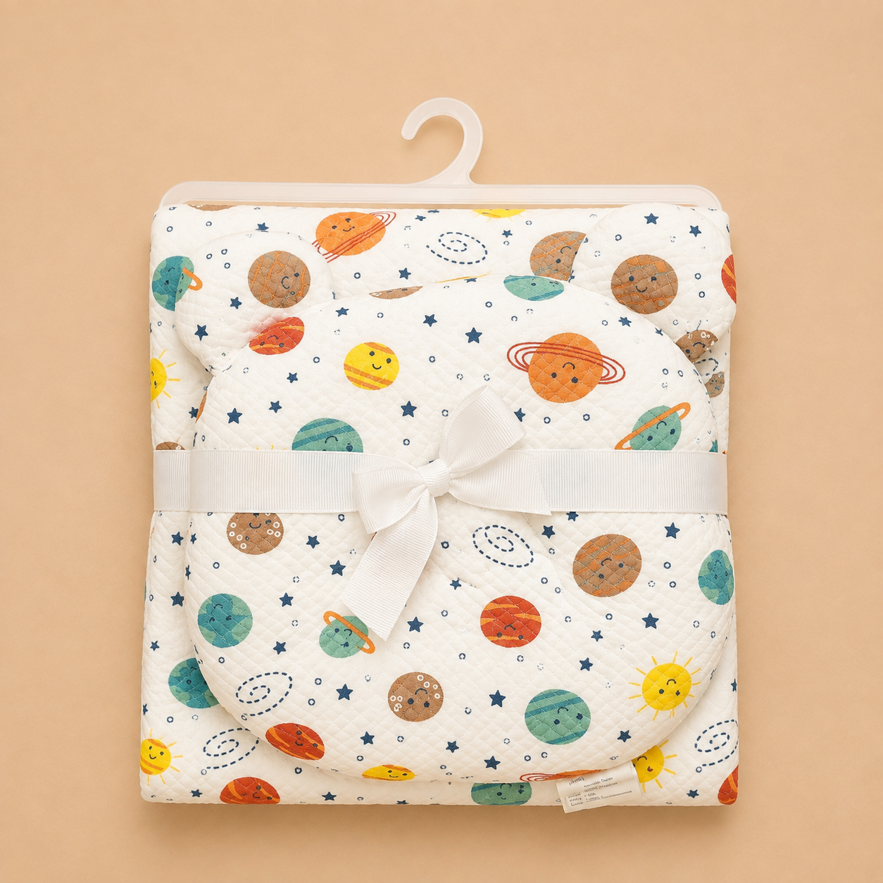 Baby colorful wrapping sheets with pillow (76×91cm)