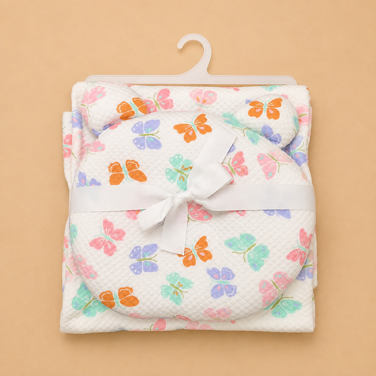 Baby colorful wrapping sheets with pillow (76×91cm)