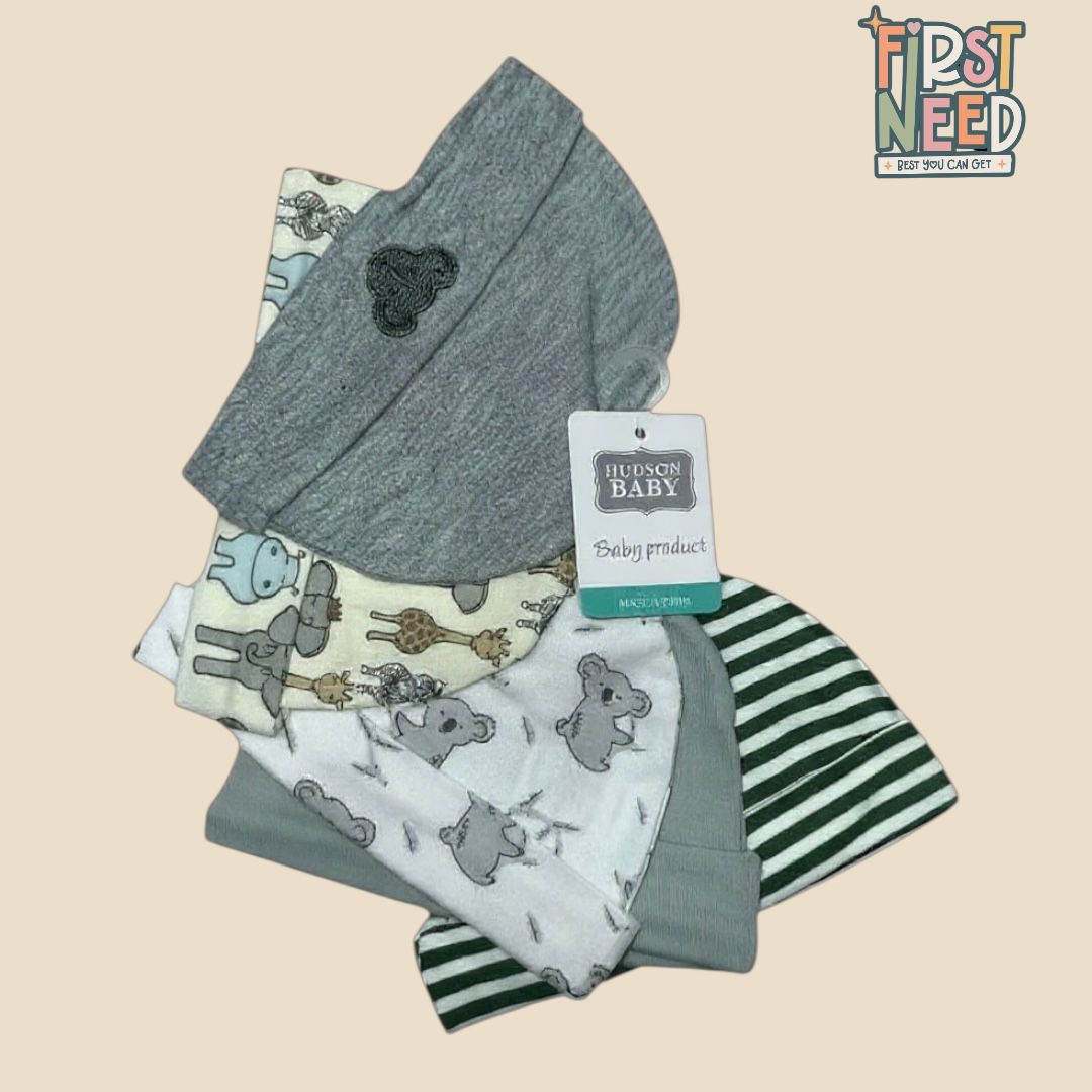 Hudson Baby Cotton Cap ( pack of 5 )