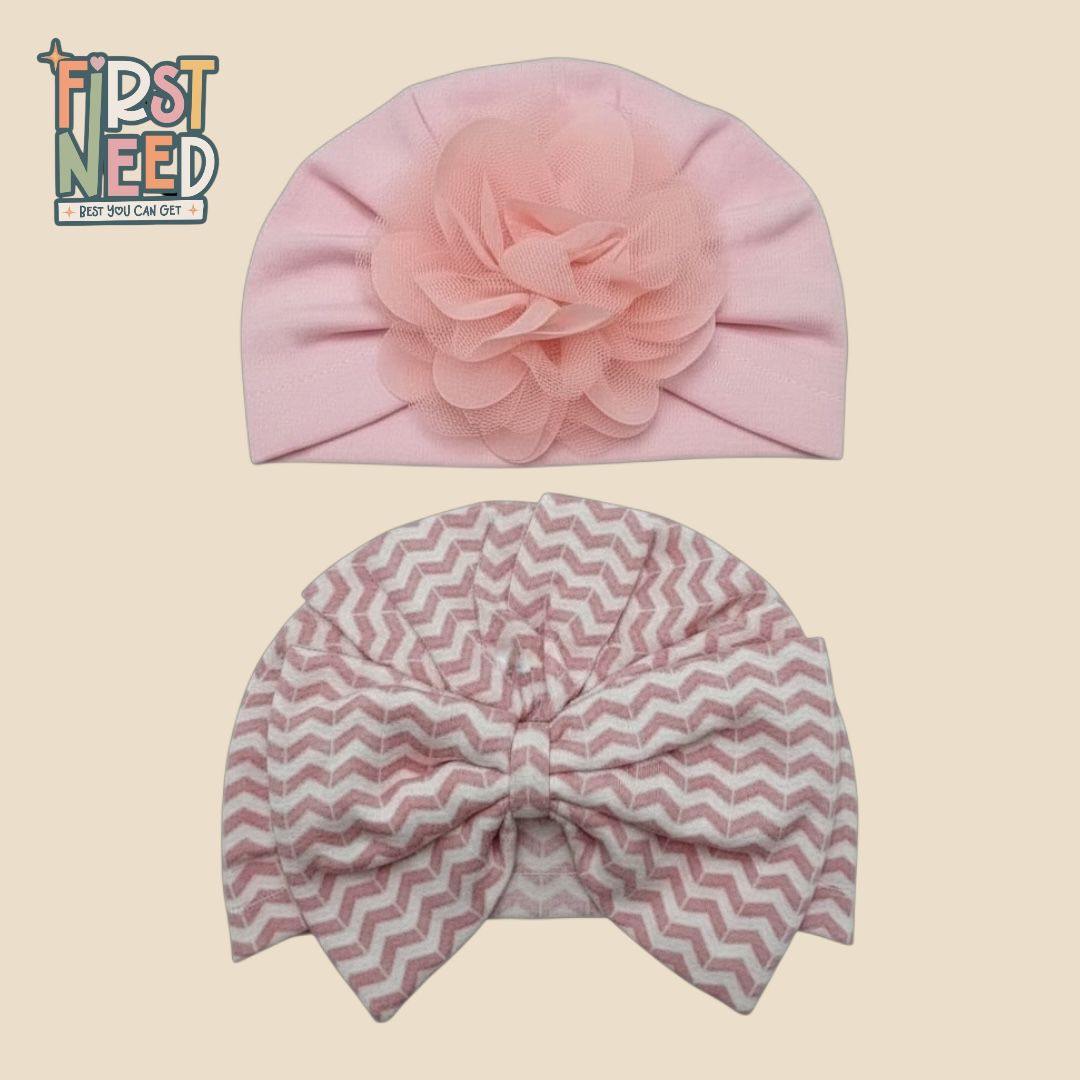 Baby Girl Turban Cap (pack of 2)