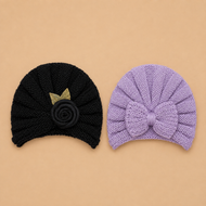 Woolen turban cap set (pack of 2)