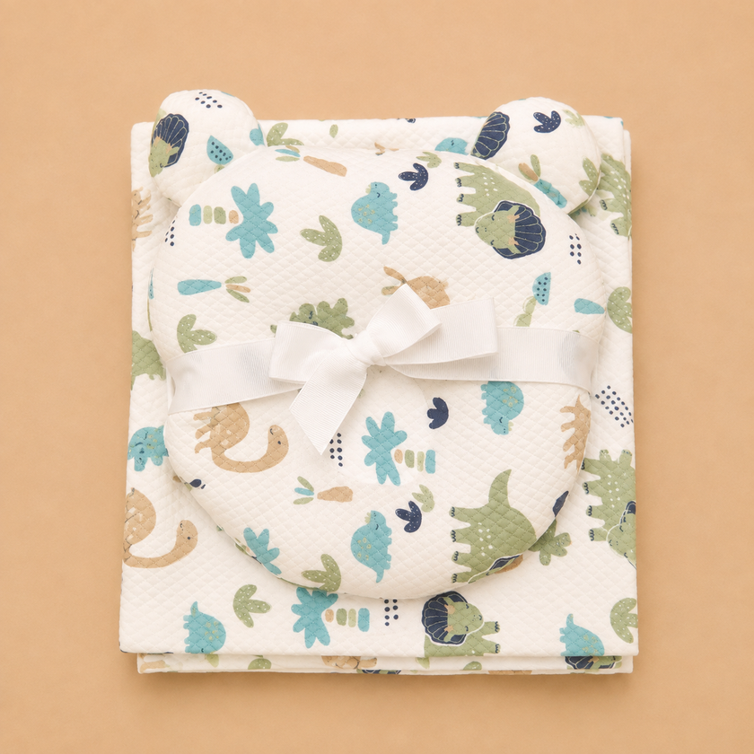 Baby colorful wrapping sheets with pillow (76×91cm)