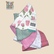 Hudson Baby Cotton Cap for Girls (pack of 5)