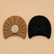 Woolen turban cap set (pack of 2)