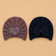 Woolen turban cap set (pack of 2)