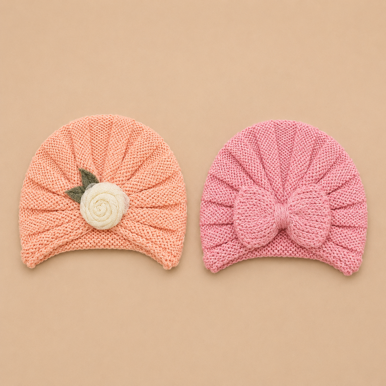 Woolen turban cap set (pack of 2)