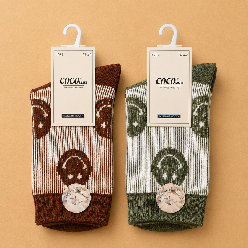 Wool Socks Ladies coco&hana smily