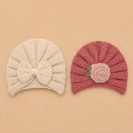 Woolen turban cap set (pack of 2)