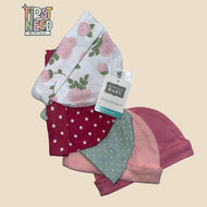 Hudson Baby Cotton Cap for Girls (pack of 5)